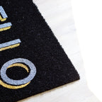 Black And Gold Hello Doormat