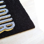 Black And Gold Bonjour Doormat