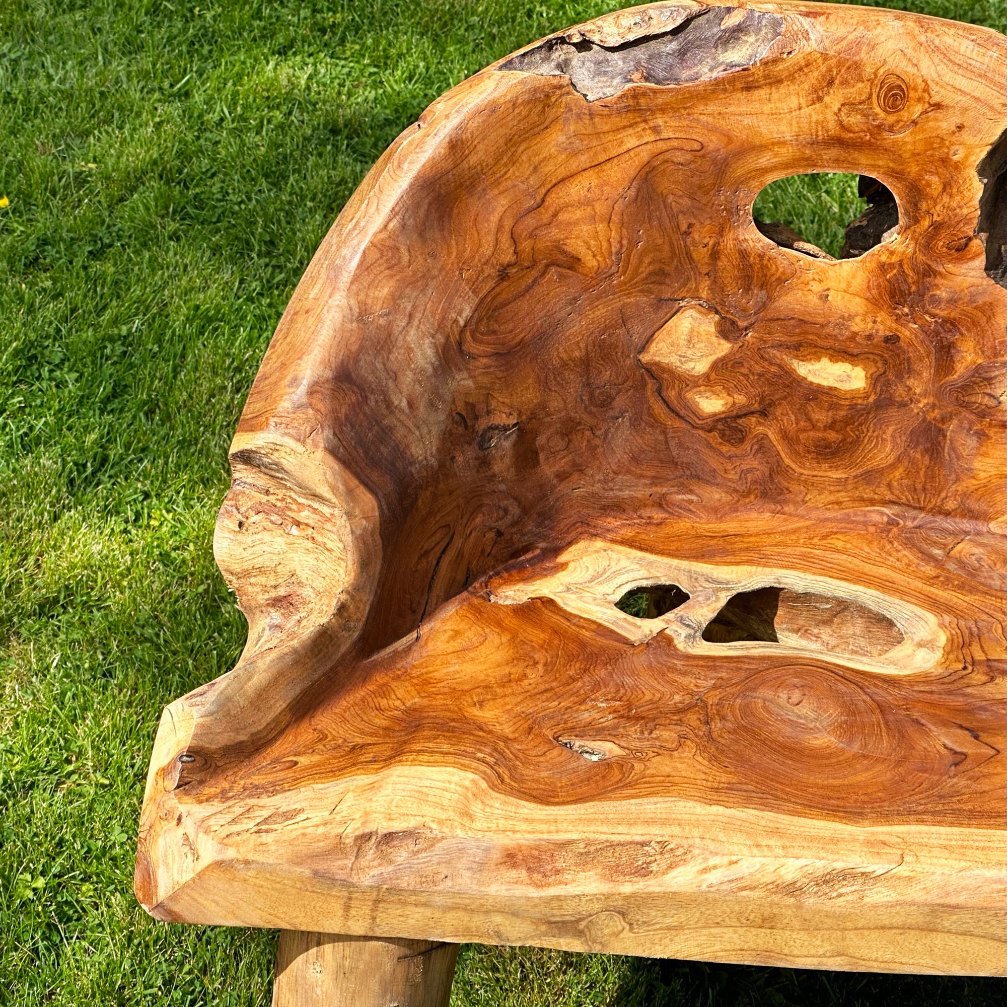 Teak root online chair