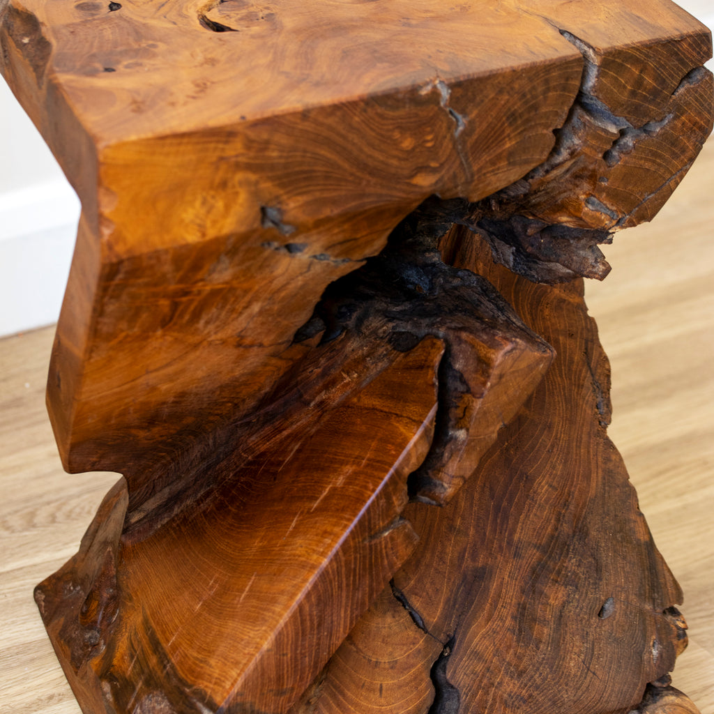 Solid Teak Root Twist Table