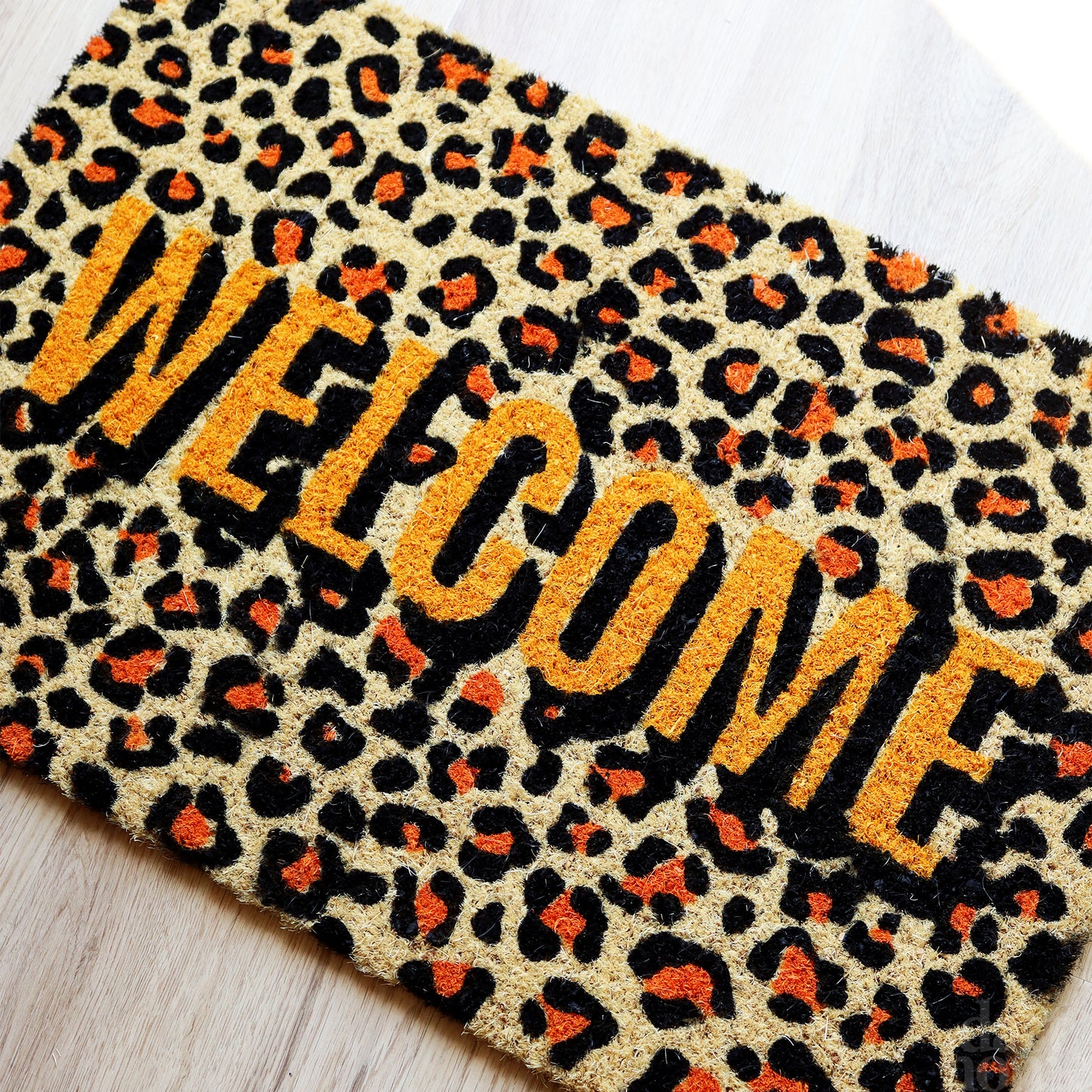 Light Leopard Print Welcome Doormat