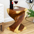 Solid Suar Wood Twist Table