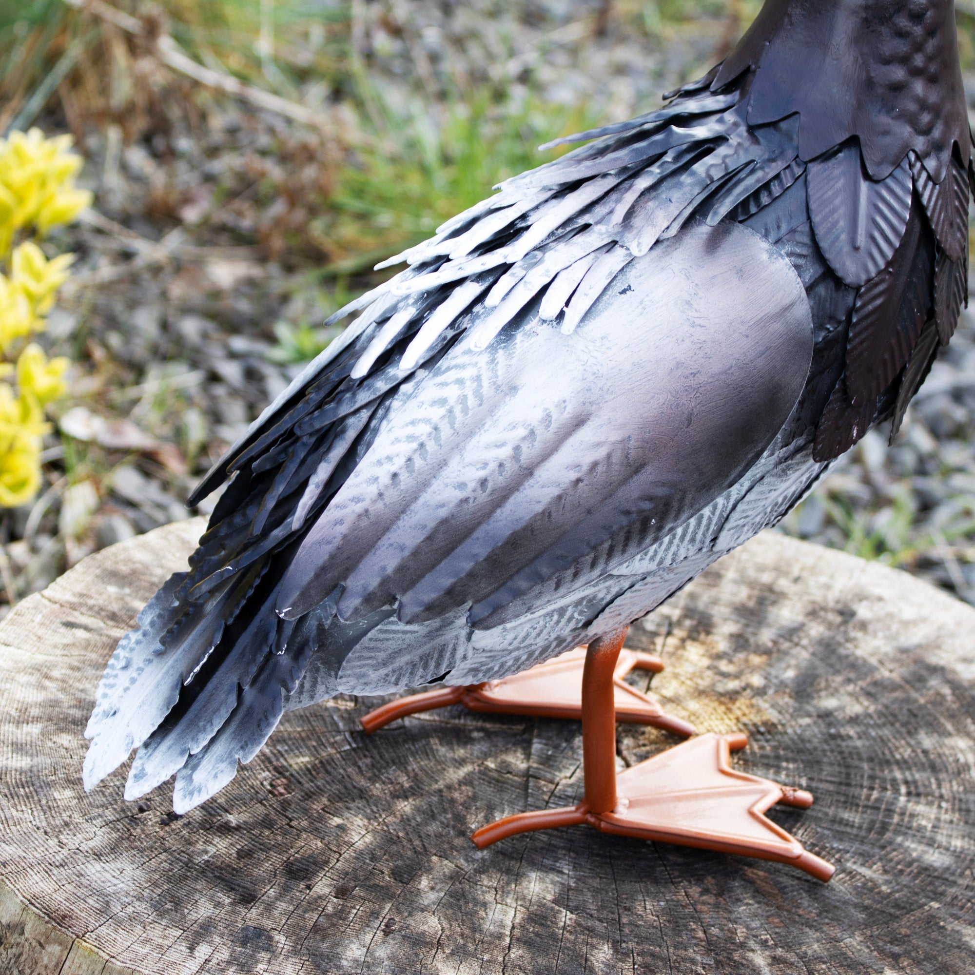 Metal Farmyard Duck Sculpture