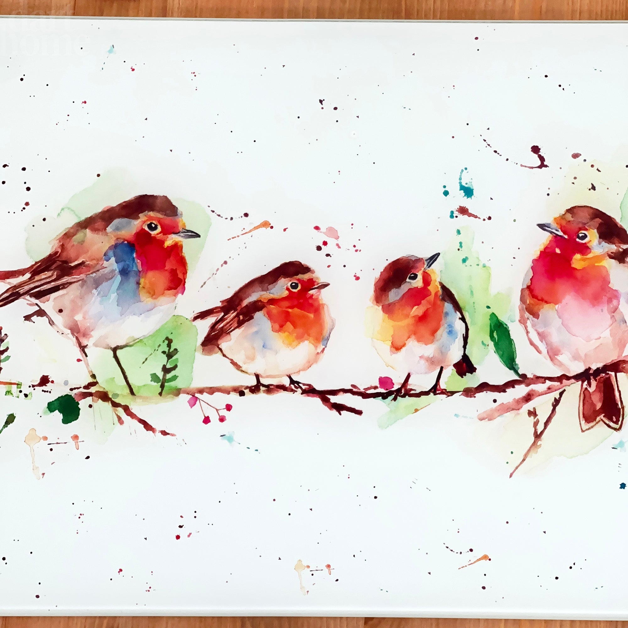 Winter Robins Schneidebrett