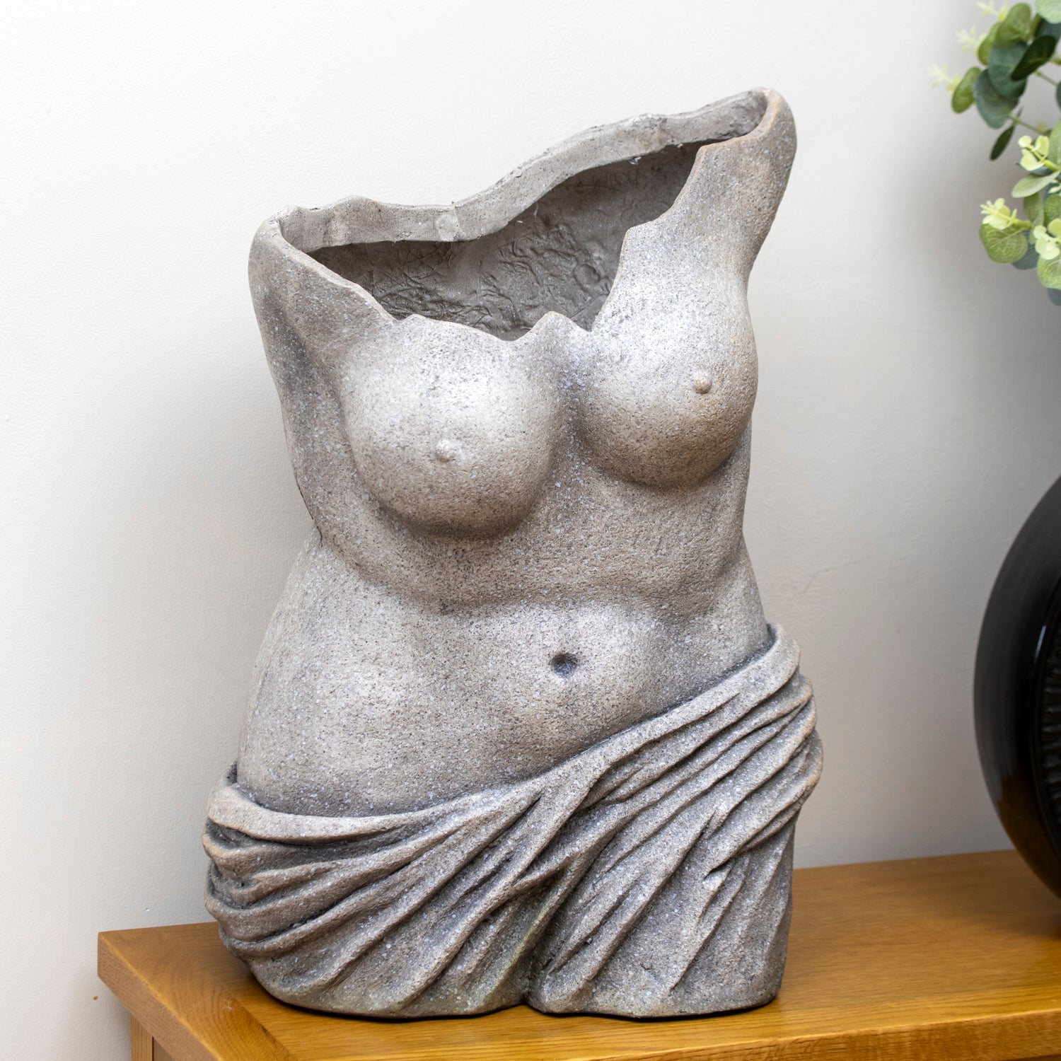Stone Effect Female Torso Bust Planter
