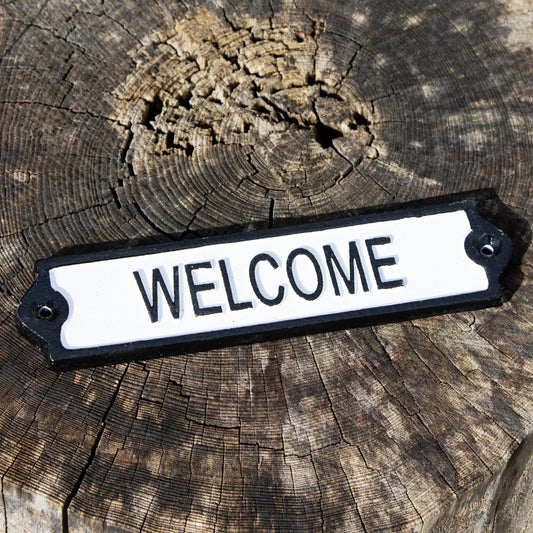 Cast Iron Welcome Garden Wall Sign