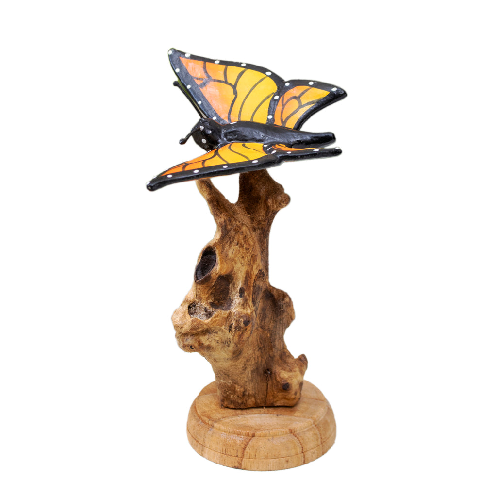 Teak Root Monarch Butterfly Sculpture