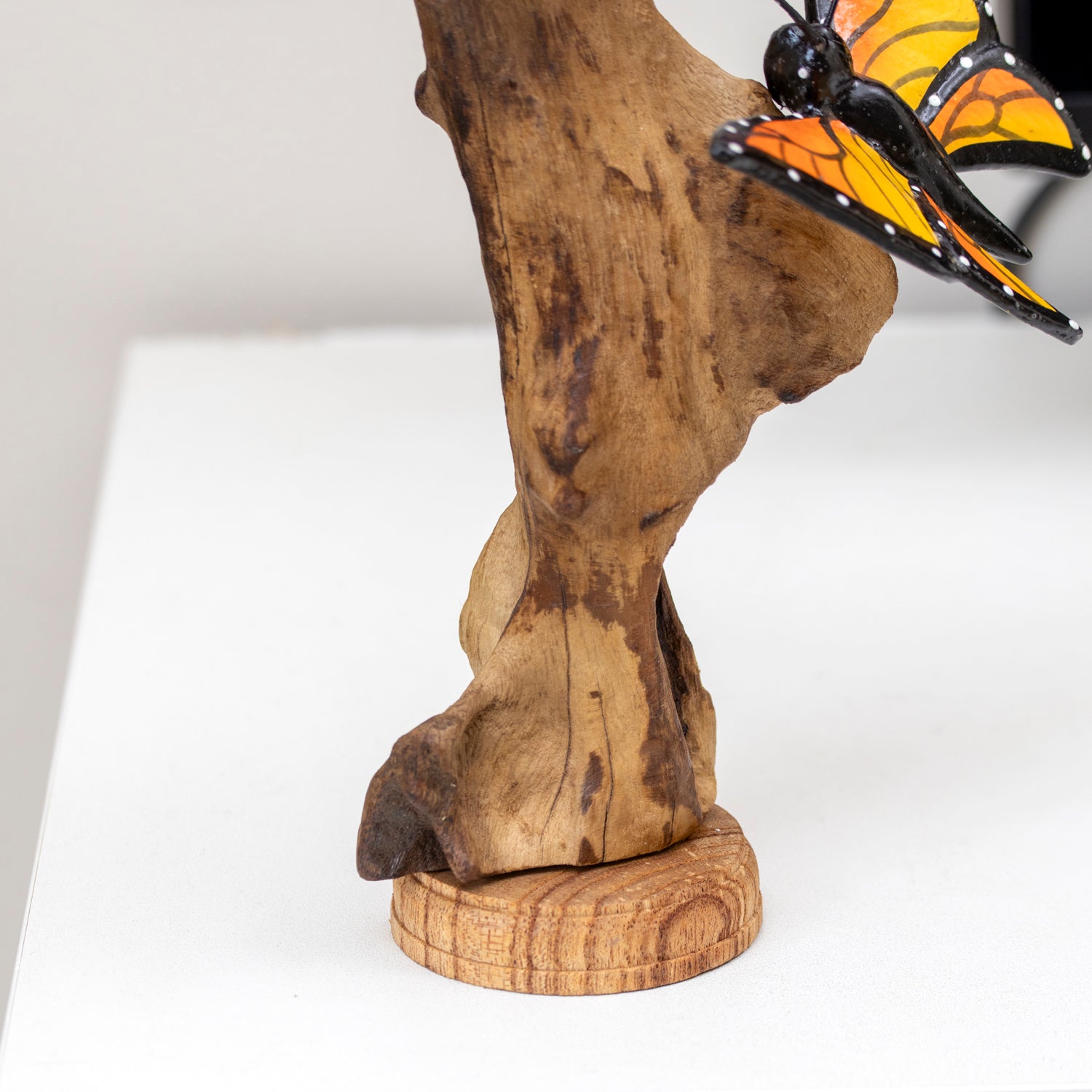 Teak Root Double Monarch Butterfly Sculpture