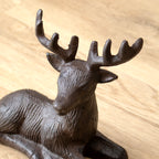 Cast Iron Resting Stag Ornament