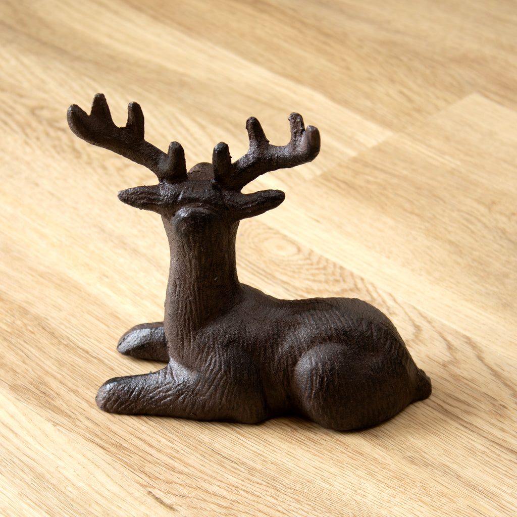 Cast Iron Resting Stag Ornament