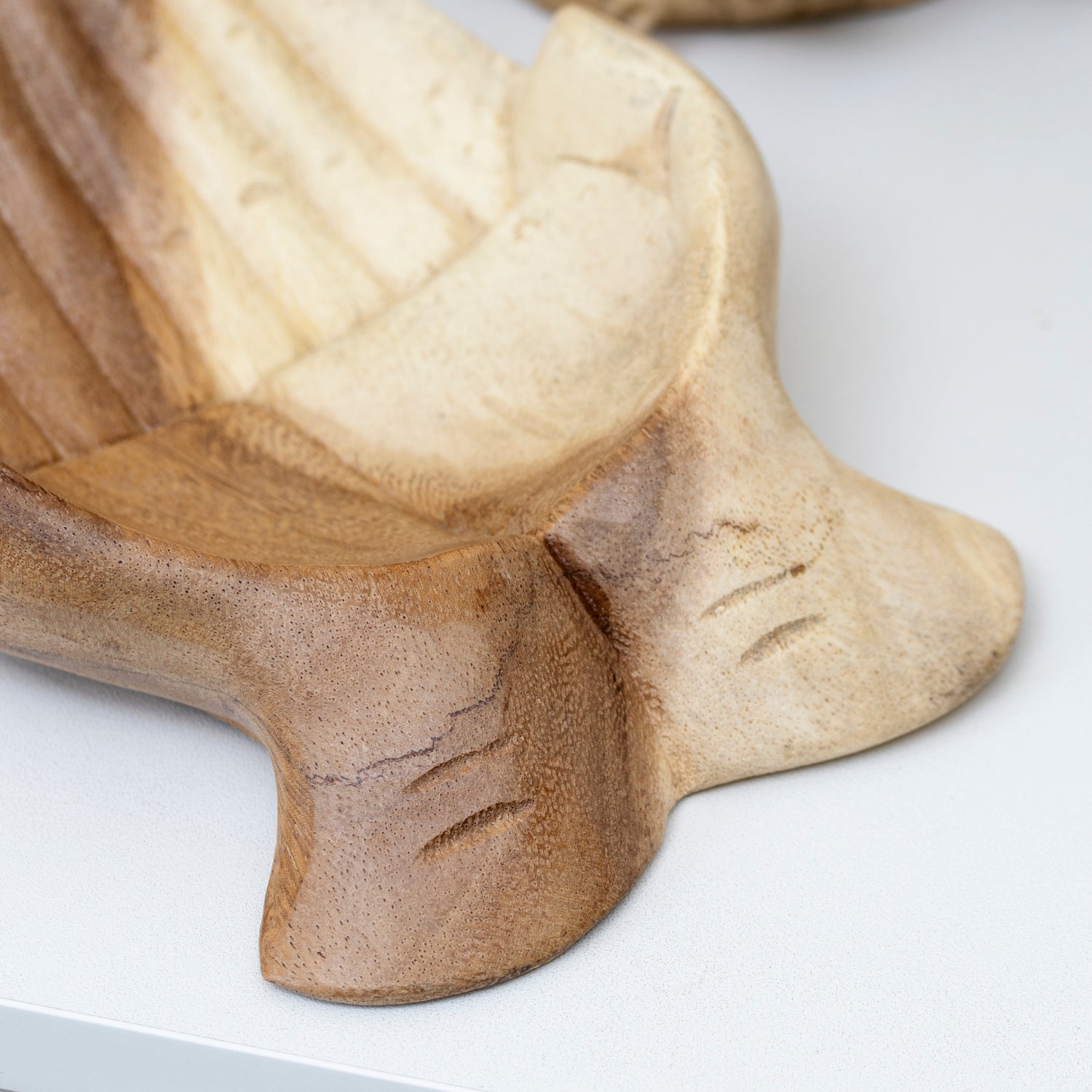 Small Teak Wood Hand Of Hope Bowl