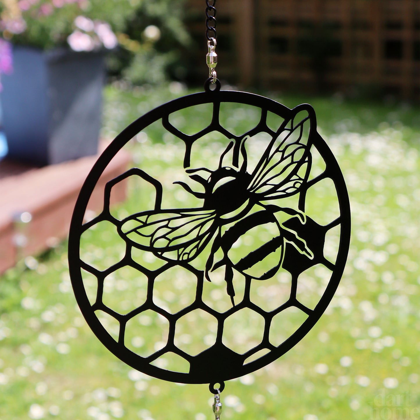 Bee Butterfly And Dragonfly Silhouette Trio Wind Spinner