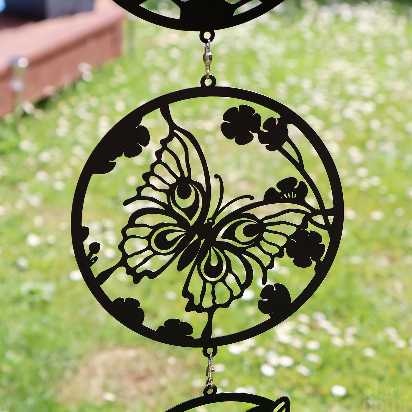 Bee Butterfly And Dragonfly Silhouette Trio Wind Spinner