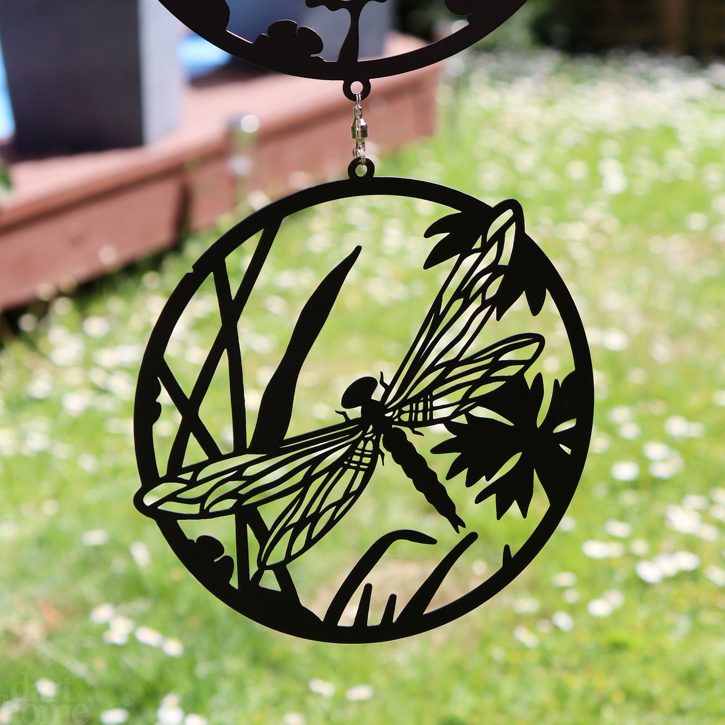 Bee Butterfly And Dragonfly Silhouette Trio Wind Spinner