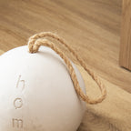 Rope Handled Concrete Ball Doorstop