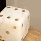 White Marble Dice Ornament