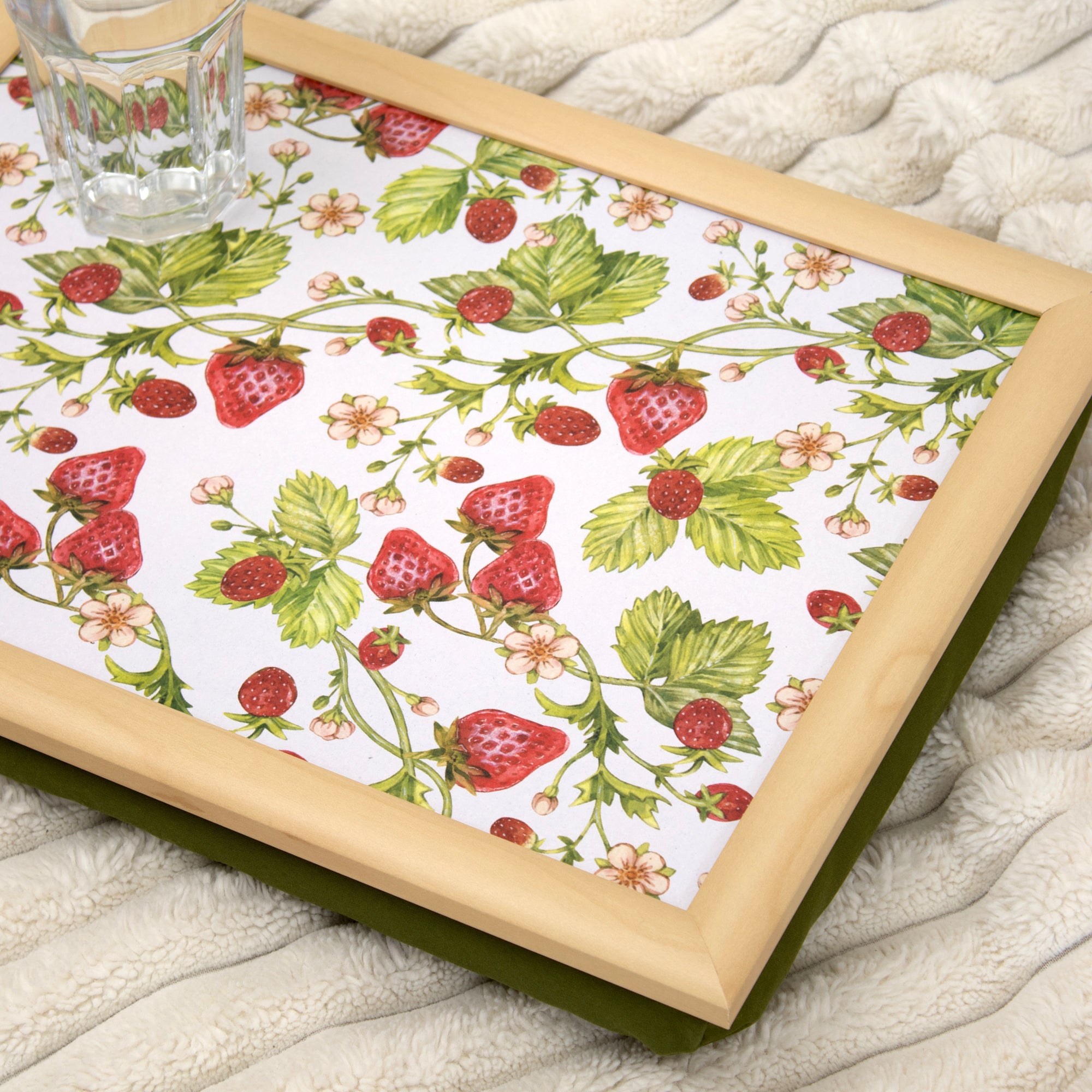 Strawberry Patch Lap Tray