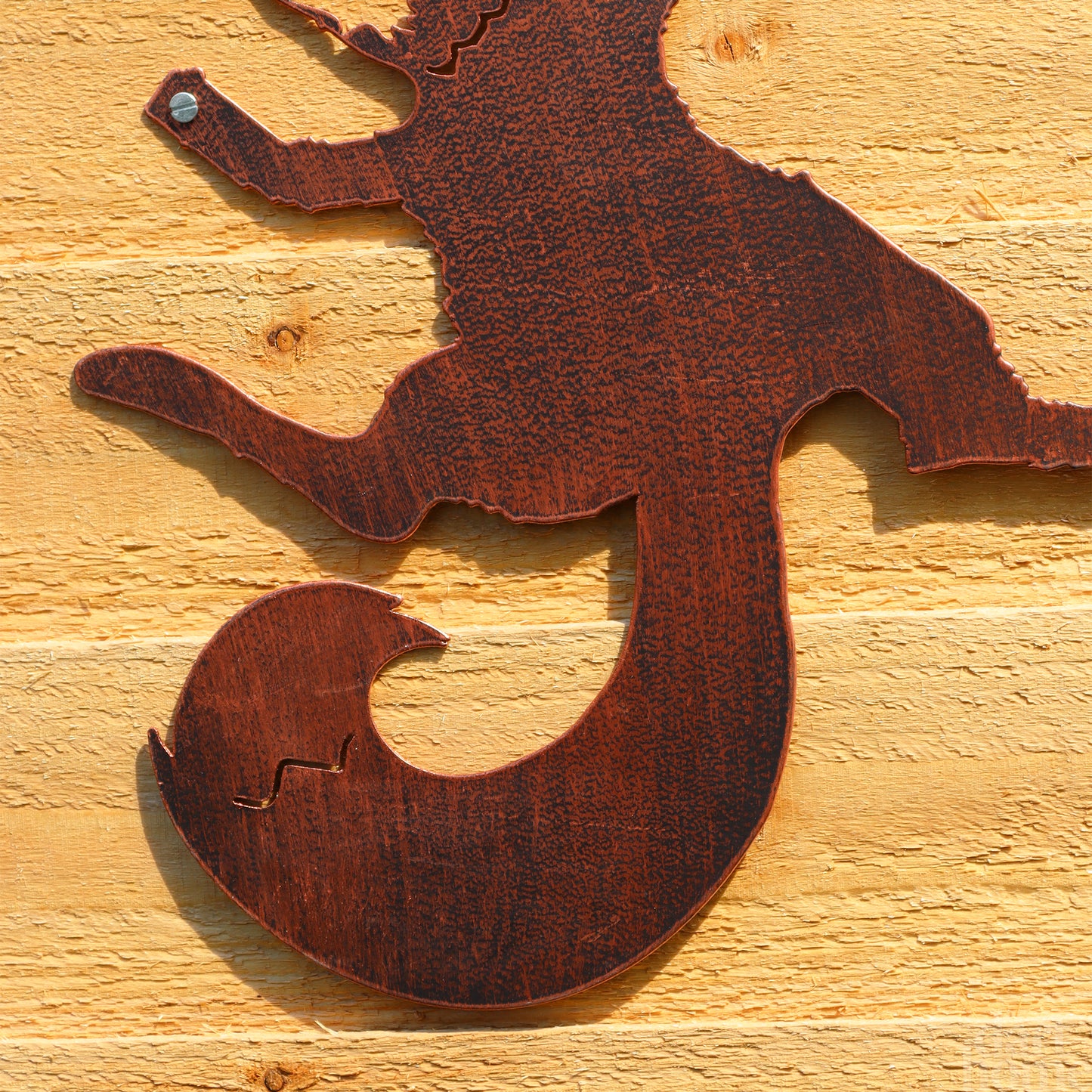 Copper Effect Climbing Squirrel Garden Art