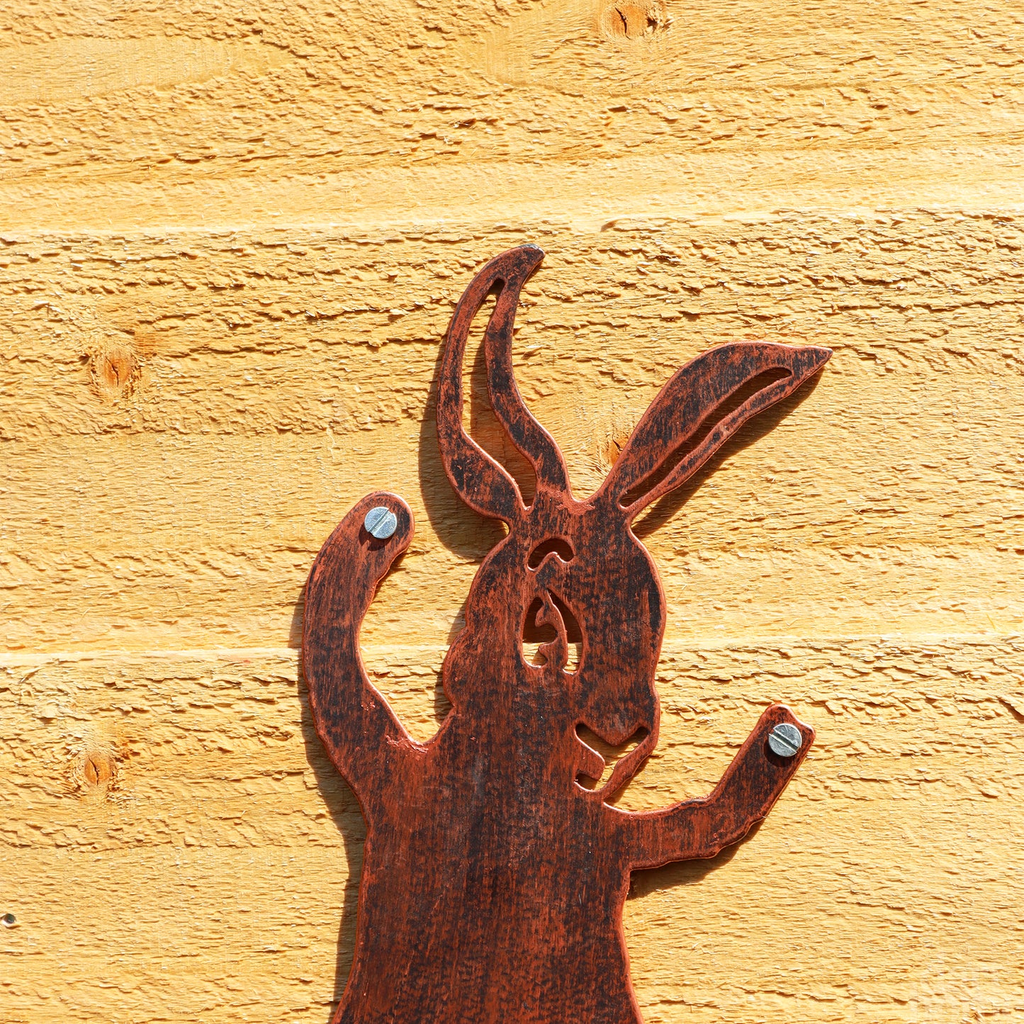 Copper Effect Climbing Rabbit Garden Art