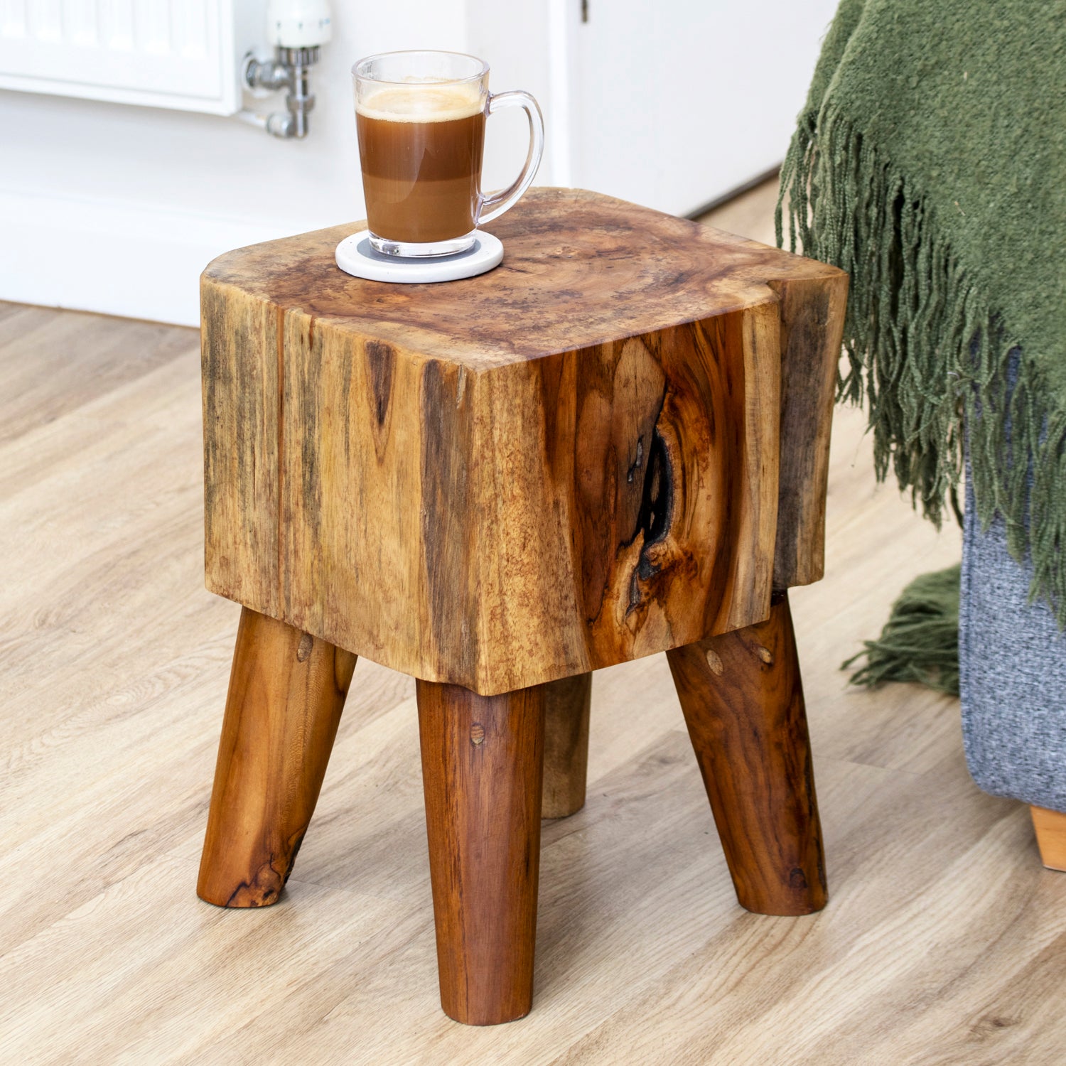 Square Teak Root Table With Legs