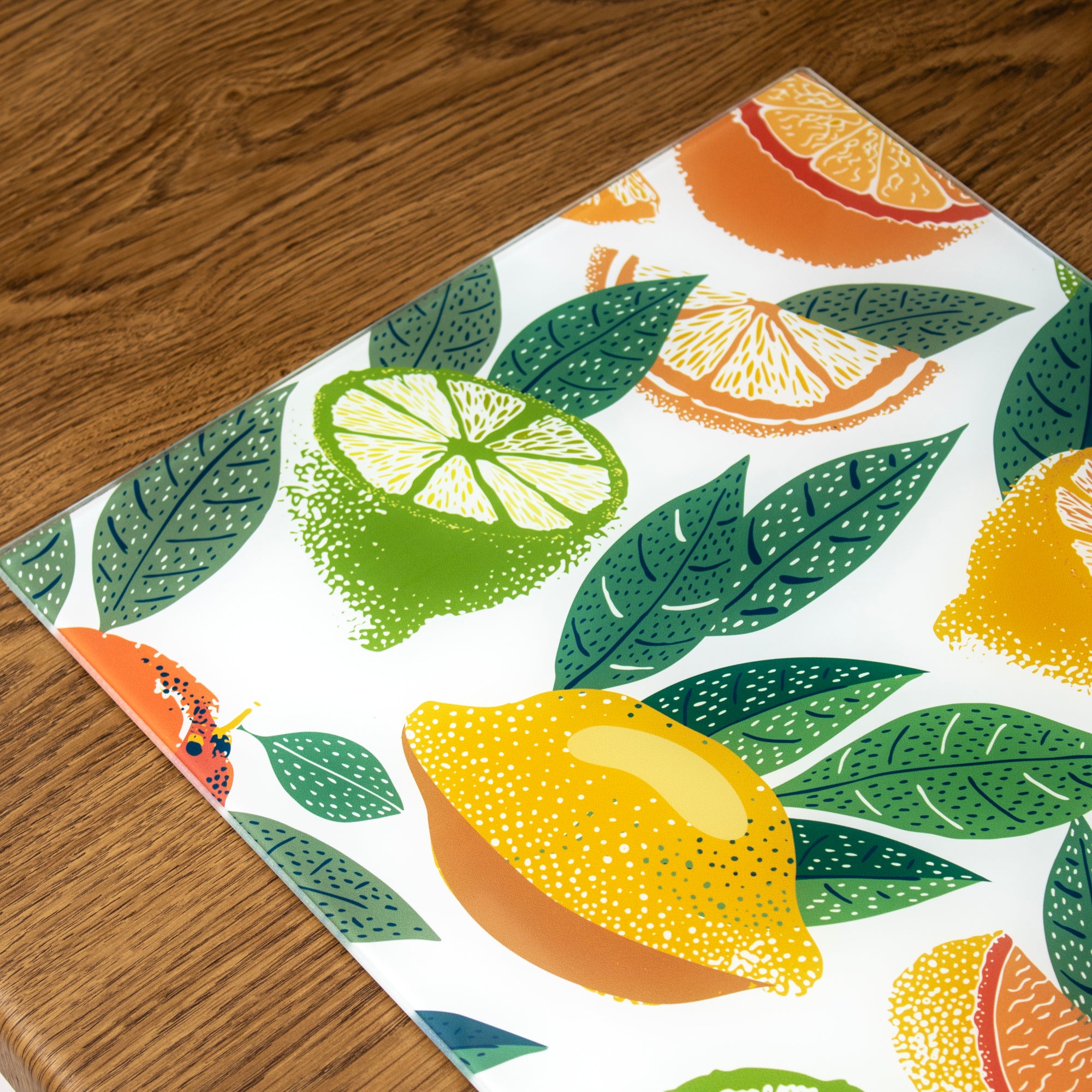 Citrus Fruits Glass Worktop Saver