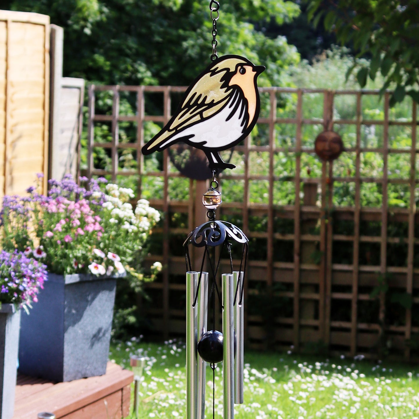 Stained Glass Robin Wind Chime