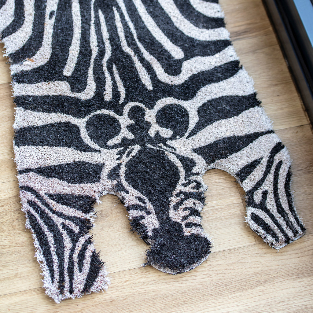 Zebra Shaped Coir Doormat