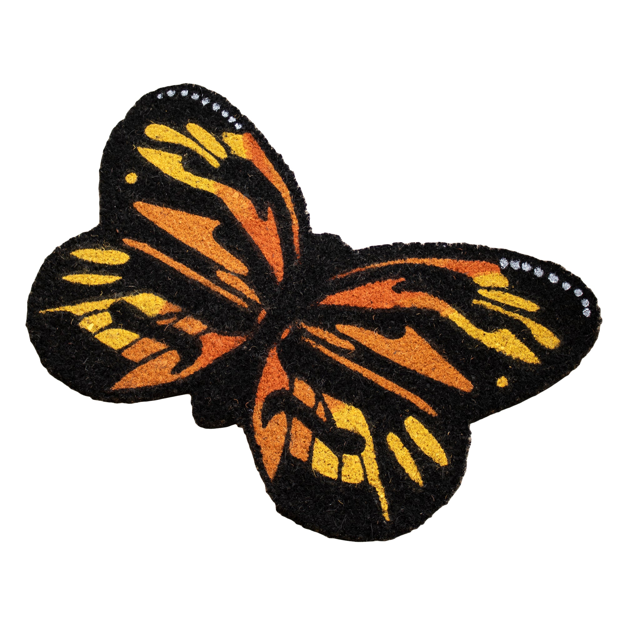 Orange & Black Butterfly Doormat