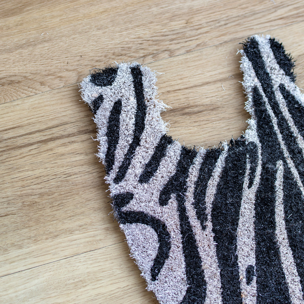 Zebra Shaped Coir Doormat