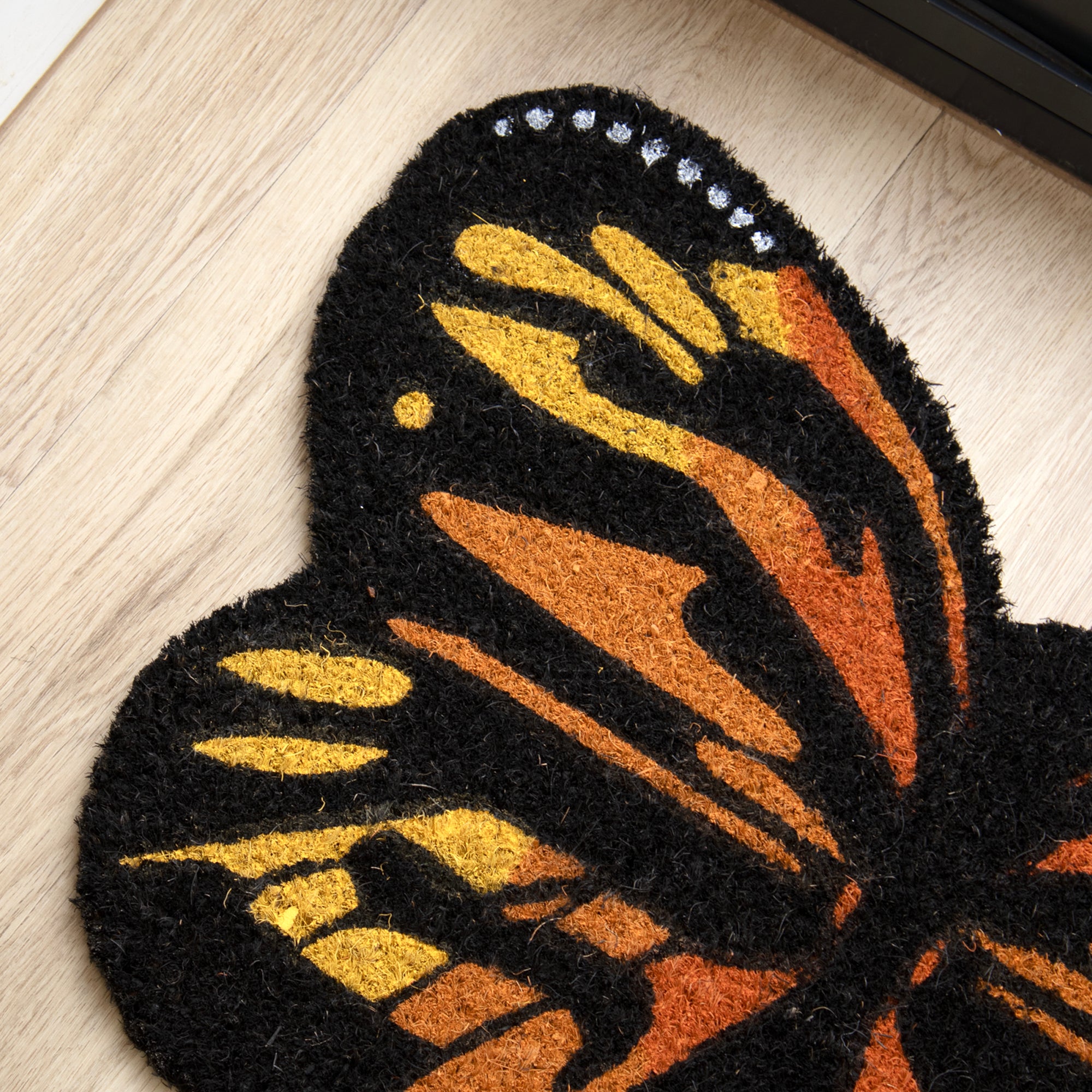 Orange & Black Butterfly Doormat
