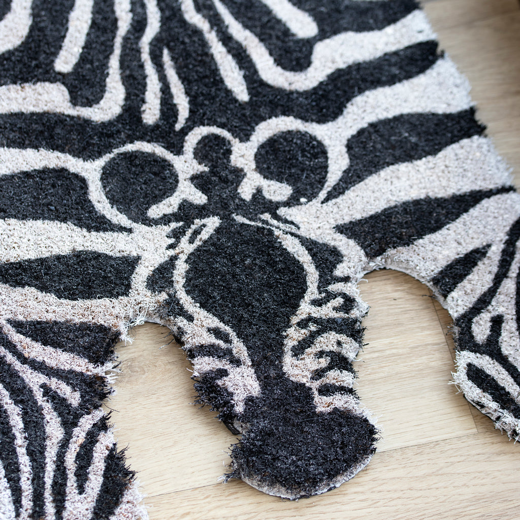 Zebra Shaped Coir Doormat