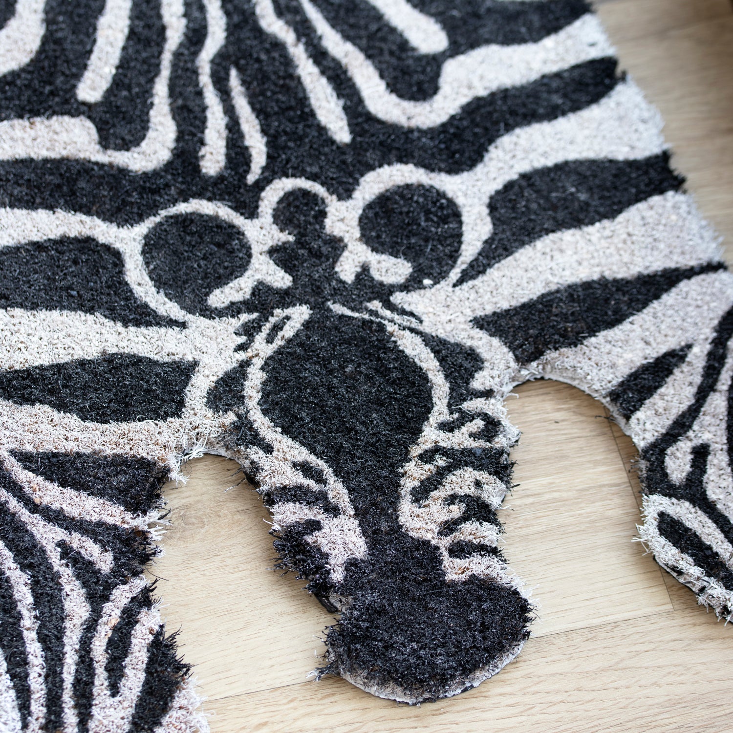 Zebra Shaped Coir Doormat