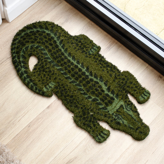 Large Green Crocodile Doormat