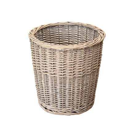 Grey Wash Willow Waste Bin