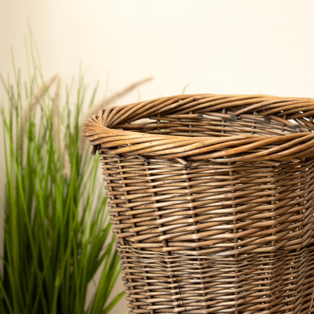 Antique Wash Willow Paper Bin