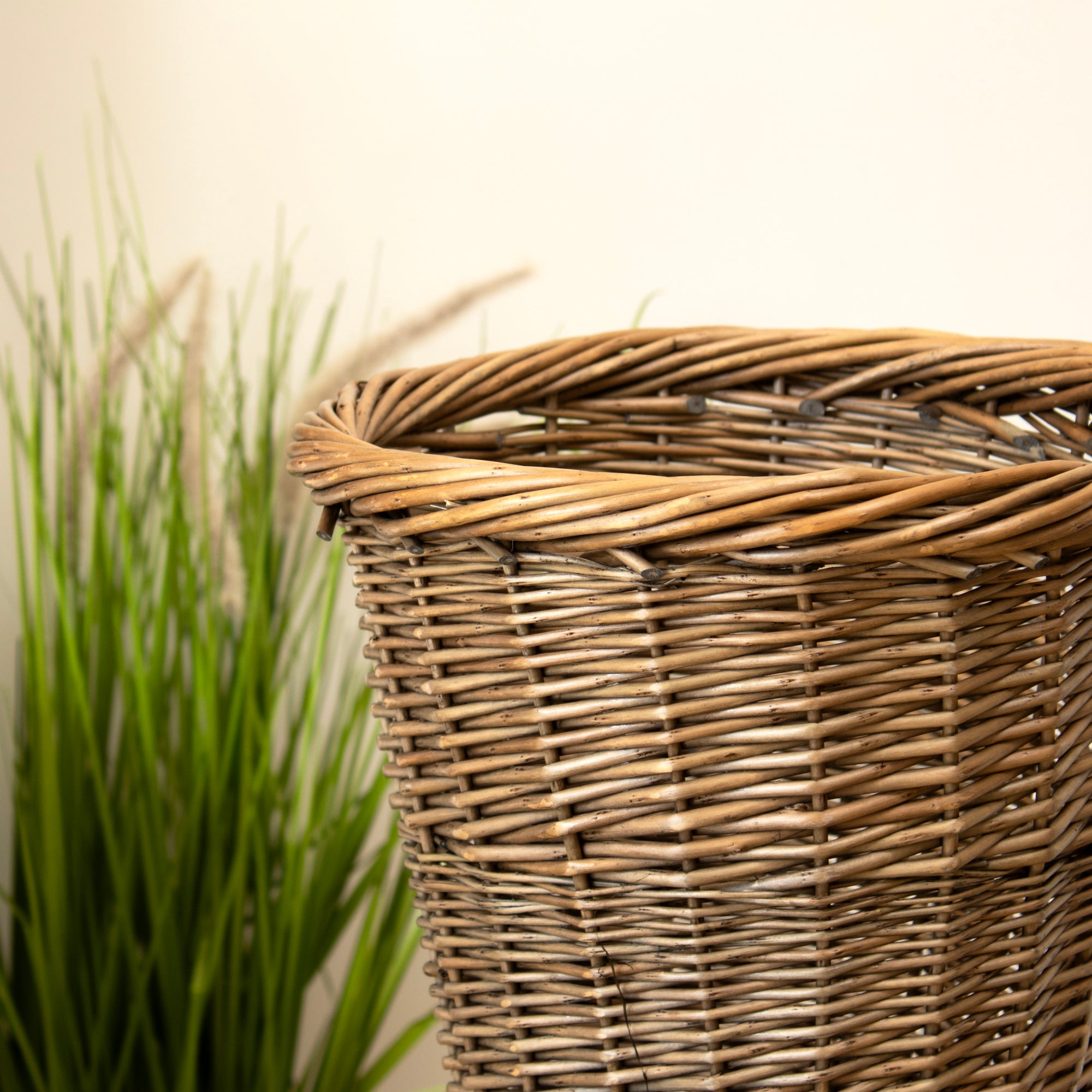 Antique Wash Willow Paper Bin