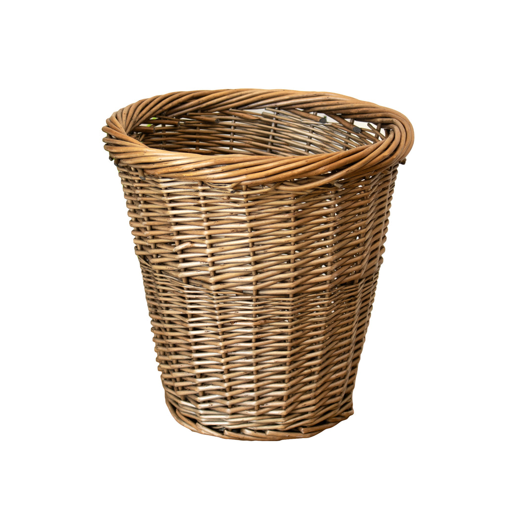 Antique Wash Willow Paper Bin
