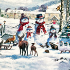 Ceramic Magic Christmas Snowman Trivet