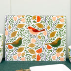 Floral Songbird Glass Worktop Saver