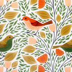 Floral Songbird Glass Worktop Saver