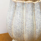 Round Ceramic Scalloped Vase