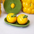 Lemon Salt And Pepper Shakers With Tray