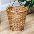 Light Steamed Wicker Waste Paper Bin