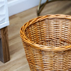 Light Steamed Wicker Waste Paper Bin