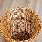 Light Steamed Wicker Waste Paper Bin