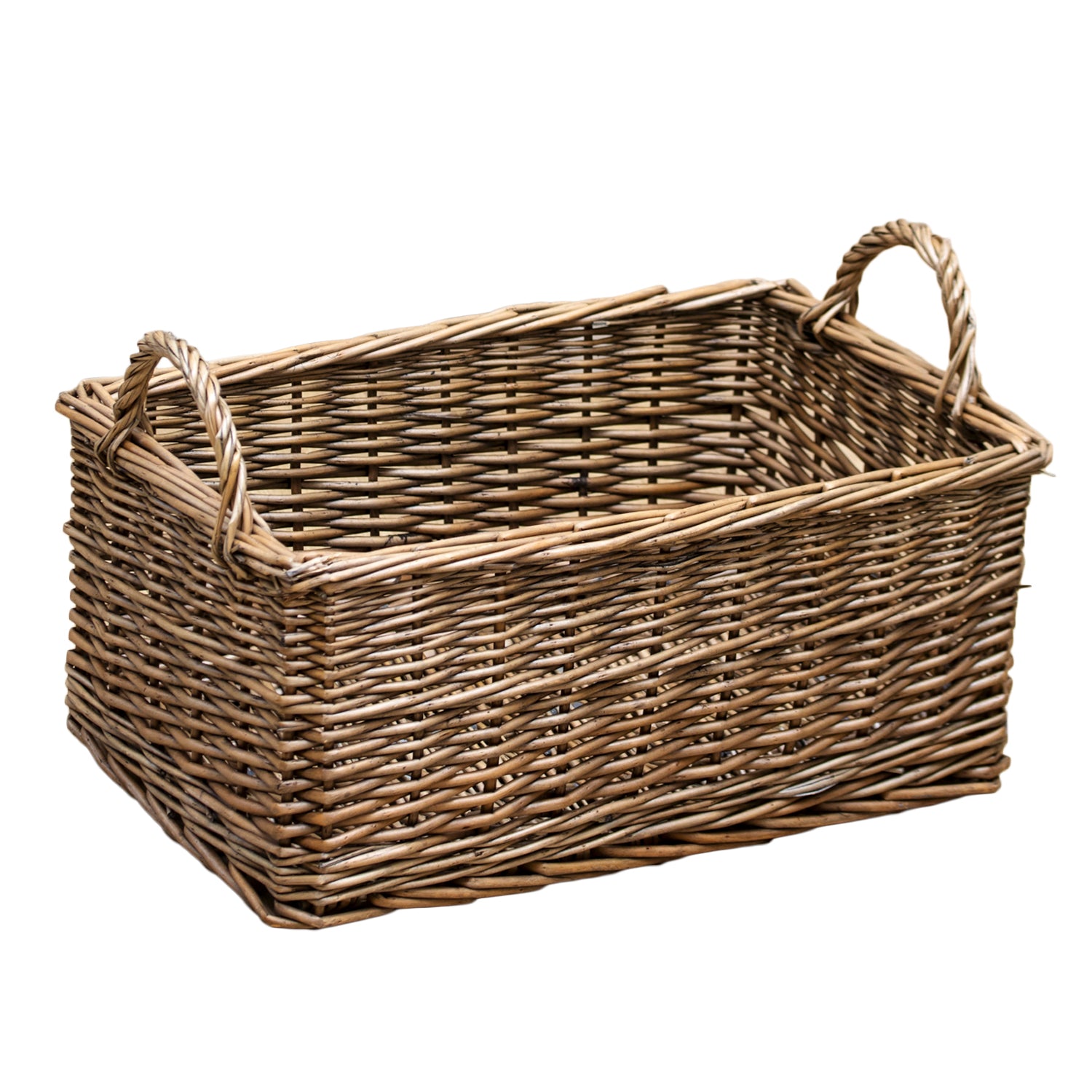 Shallow Antique Wash Storage Basket