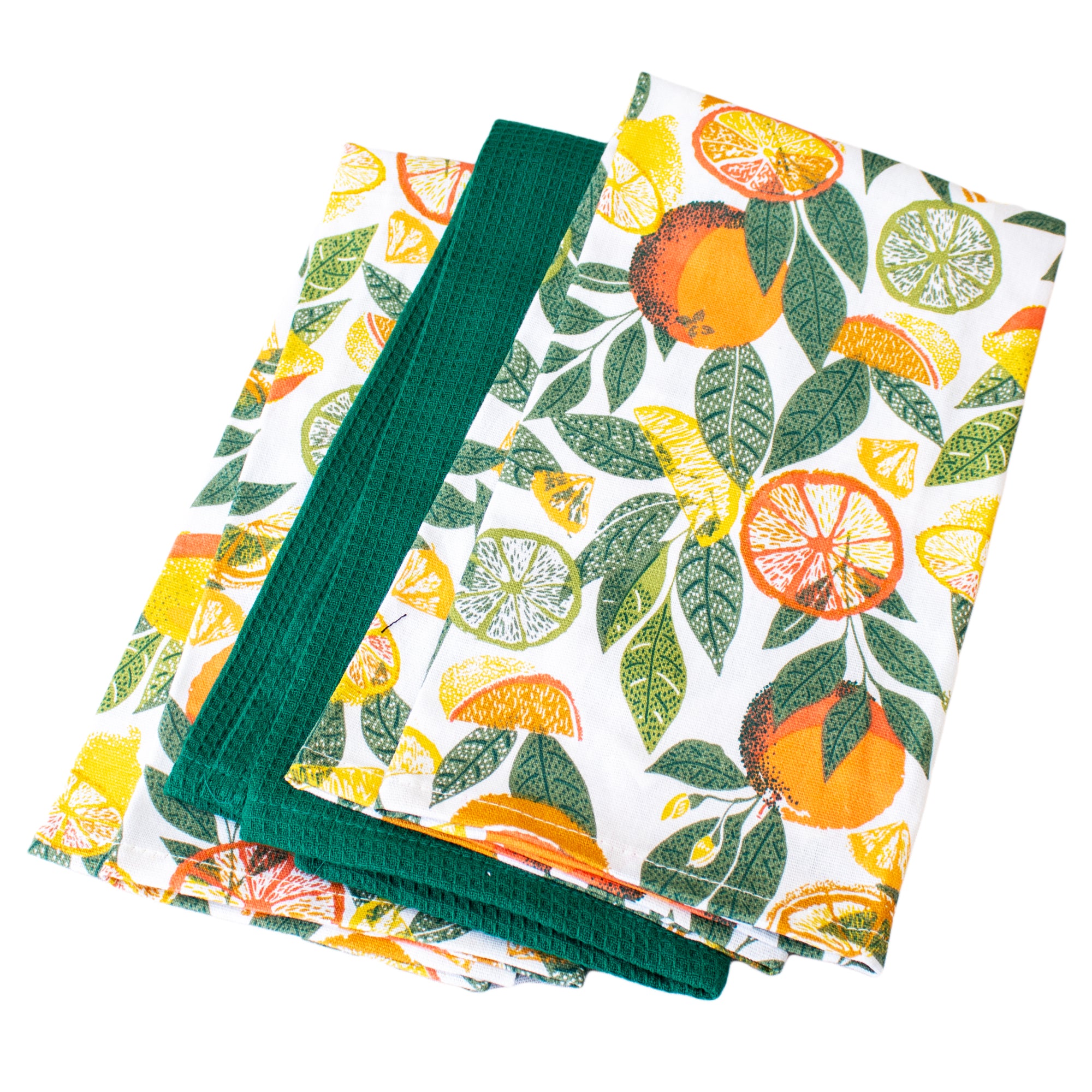 Pack Of 3 Citrus Fruits Cotton Tea Towels