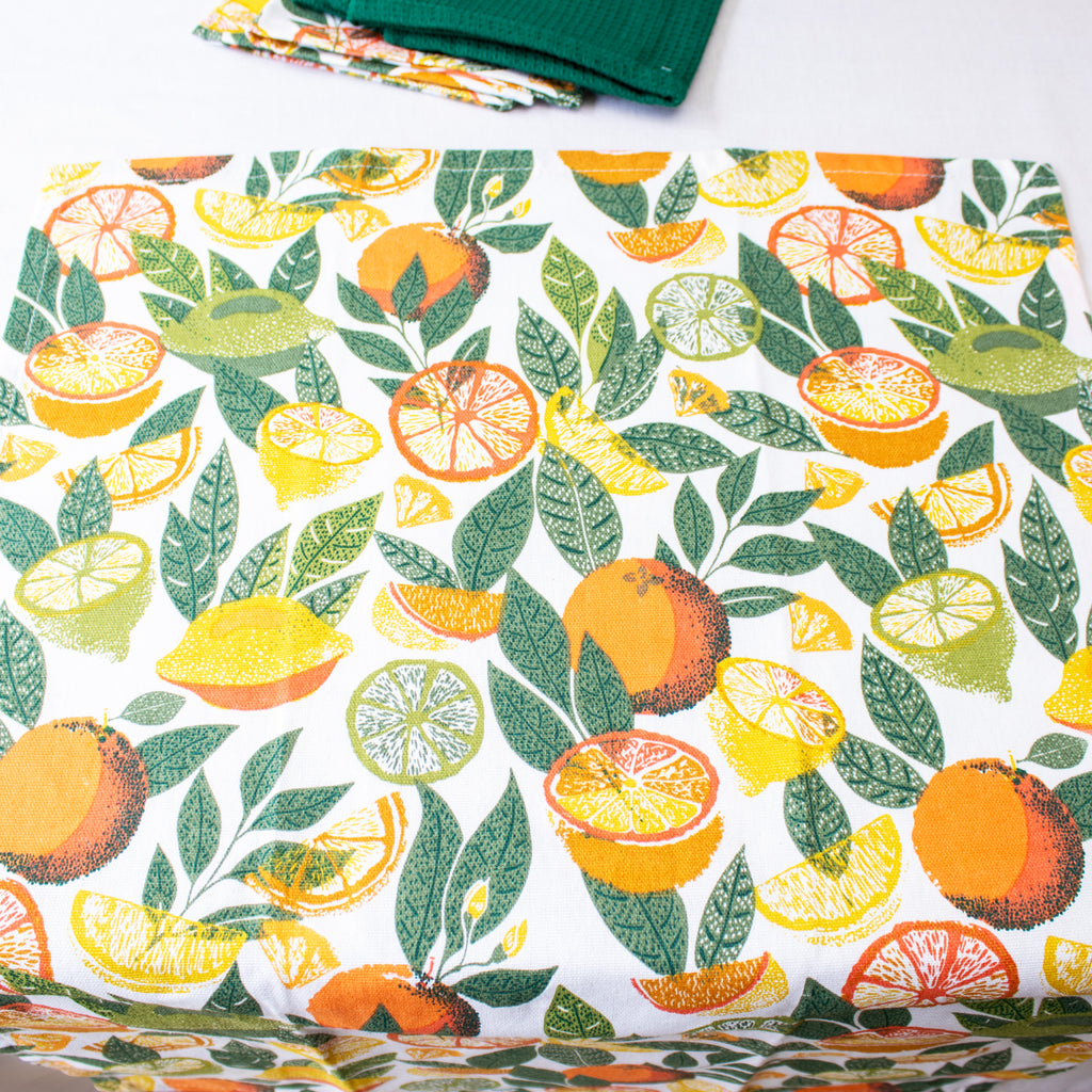 Pack Of 3 Citrus Fruits Cotton Tea Towels