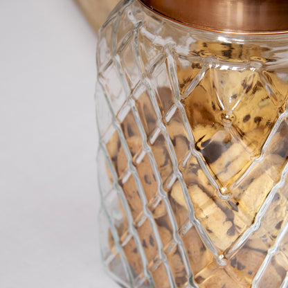 Large 3.4L Copper Lid Glass Storage Jar