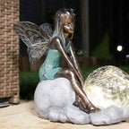 Resin Fairy With Solar Bubble Light